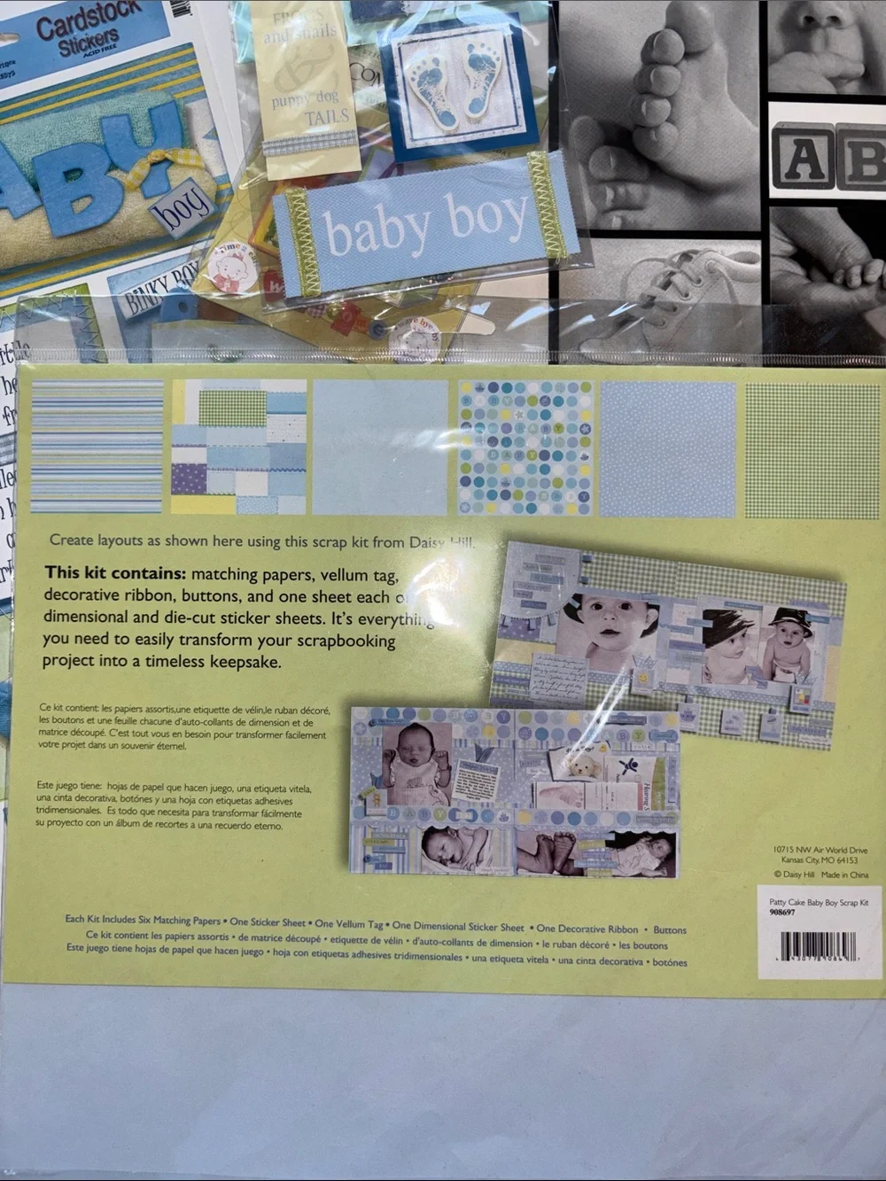 Baby Boy Scrapbook Stickers Baby Boy Scrapbook Embellishment Kit Junk Journal